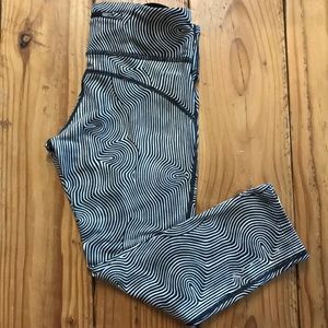 Nike Dri-Fit Running Cropped Tights Black & White